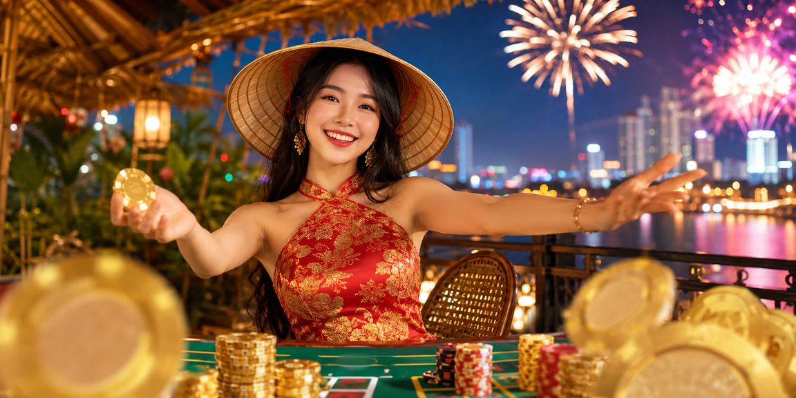 Trò chơi baccarat trực tuyến tại Hà Nội với hình ảnh nón lá truyền thống
